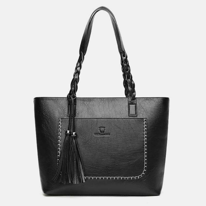 Große Kapazität Business Büro Handtasche Damen weiche PU Quaste Tote Schultertasche