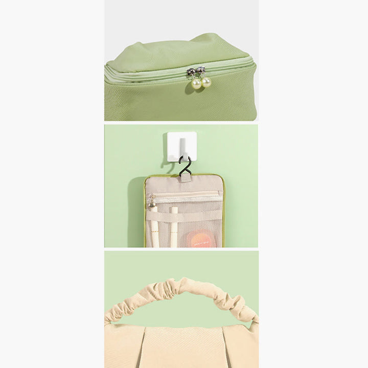 Tragbare Make-up-Handtasche für Damen, große Reiseaufbewahrungstasche