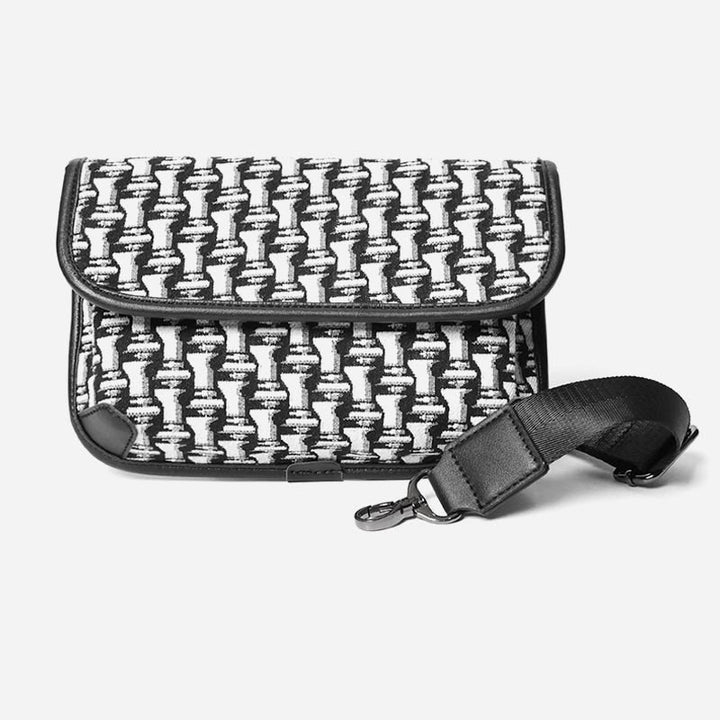 Umhängetasche für Unisex, minimalistische, quadratische Schultertasche aus PU-Leder