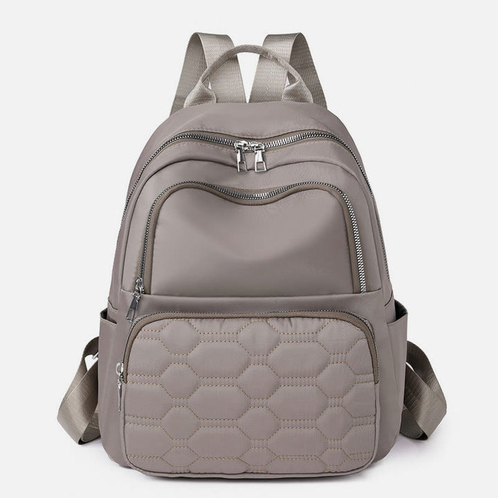 Gesteppter Nylon-Rucksack, stilvoller, einfarbiger Reise-Tagesrucksack für Damen