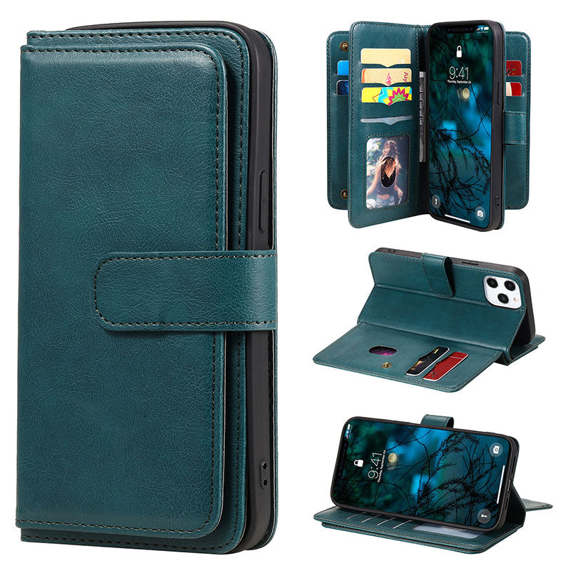 iPhone-Wallet-Hülle, leichtes Flip-Case mit Kreditkartenfach