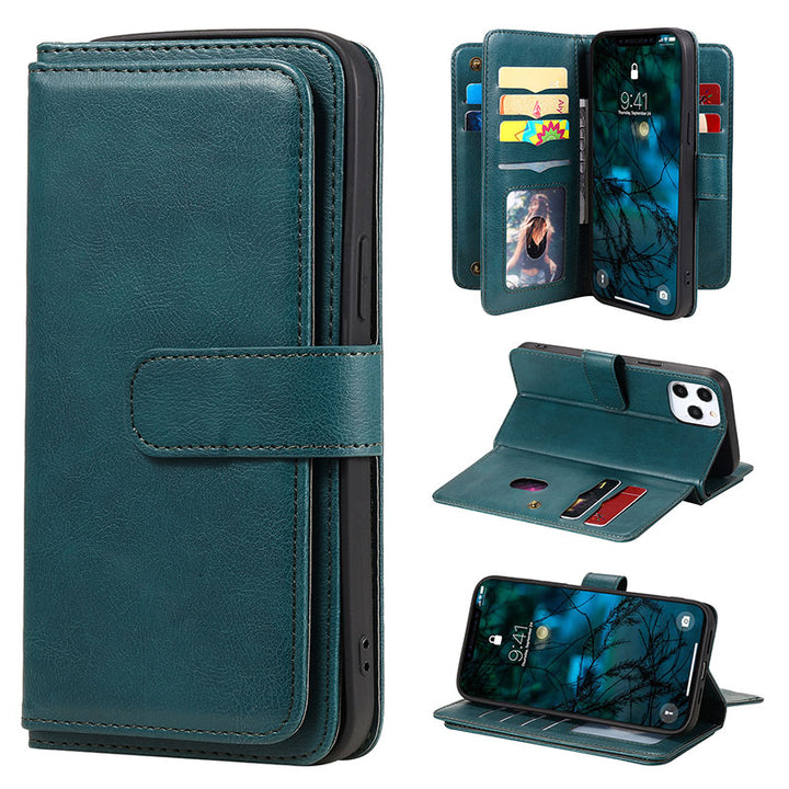iPhone-Wallet-Hülle, leichtes Flip-Case mit Kreditkartenfach