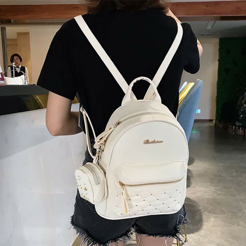 Mini-Rucksack für Damen, modischer Reiserucksack, Geldbörse mit kleiner Tasche