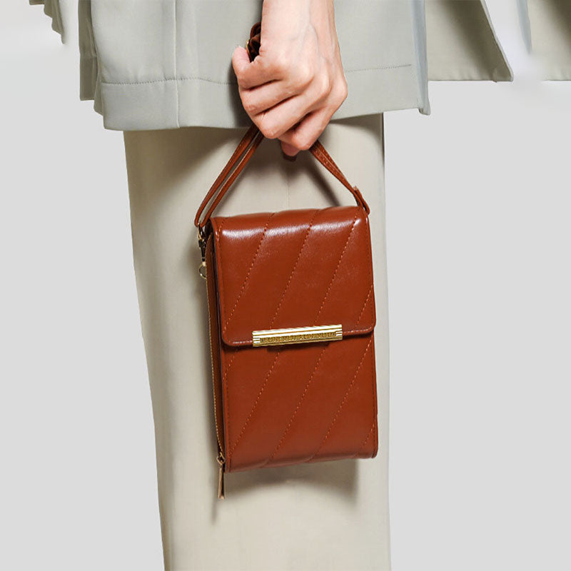 Kleine Crossbody-Handy-Geldbörse für Damen, klassische Handytasche