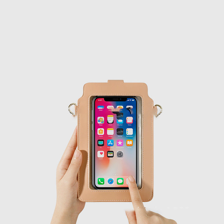 Elegante Umhängetasche für Telefon mit Touchscreen