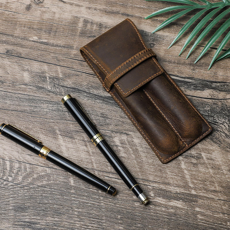 Federmäppchen fürs Geschäft, Vintage, kreatives Federmäppchen aus Leder