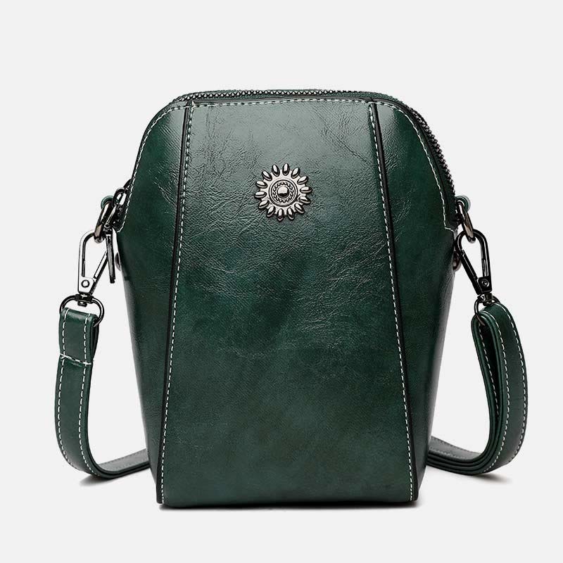 Weiche Leder-Telefontasche für Damen Crossbody Mini Bag