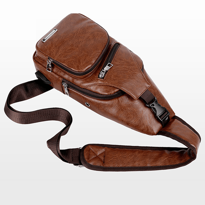Wasserdichte Schultertasche mit USB-Ladefunktion 