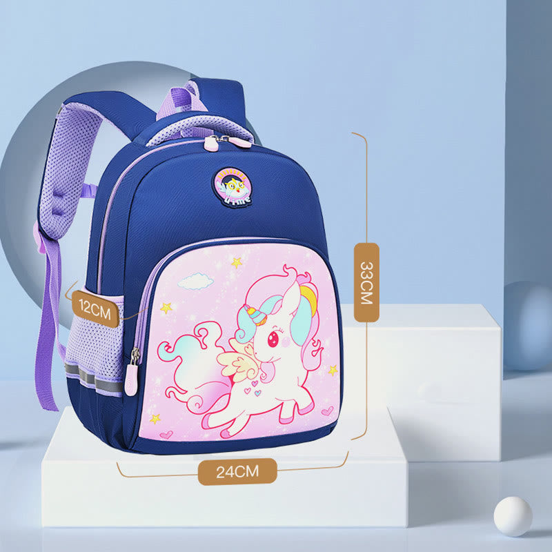 Rucksack für Kinder mit Cartoon-Charakter-Druck, leichter Oxford-Schulrucksack