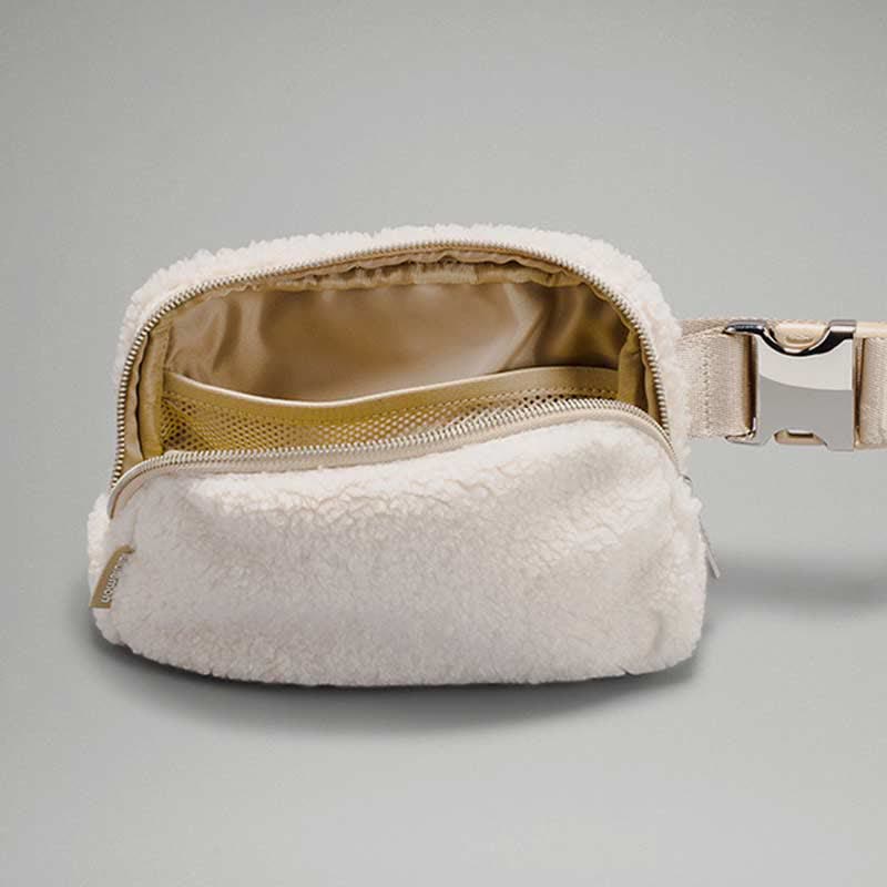 Leichte Hüfttasche für Damen und Herren, weiche und warme Schultertasche aus Plüsch