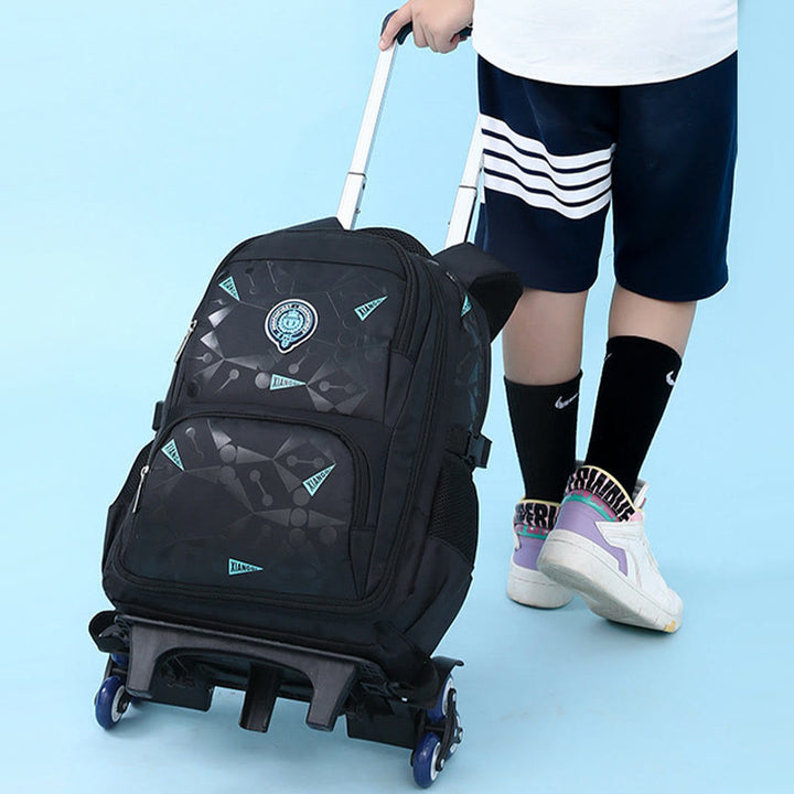 Rolling Wheels Rucksack Multifunktionale Reise-Büchertasche für Teenager Studenten