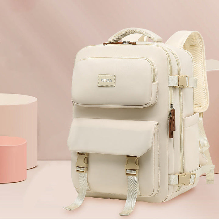 Rucksack für Damen, große Kapazität, minimalistischer Reise-Laptop-Tagesrucksack aus Nylon