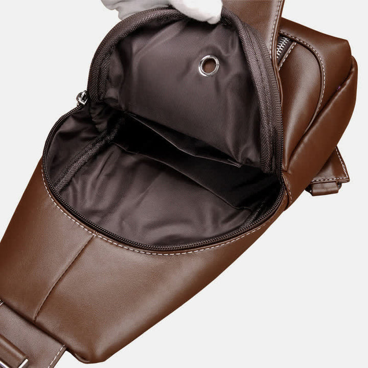 Männer Casual Reise Crossbody Brust Sling Tasche Ein Schultergurt