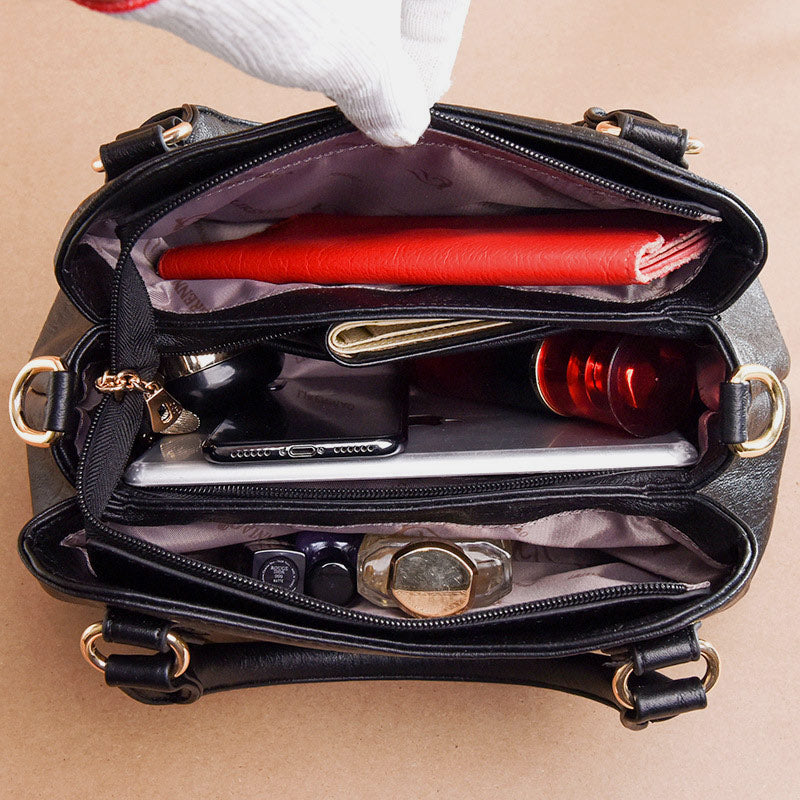 Elegante Handtasche im Vintage-Stil mit großem Fassungsvermögen und Umhängetasche