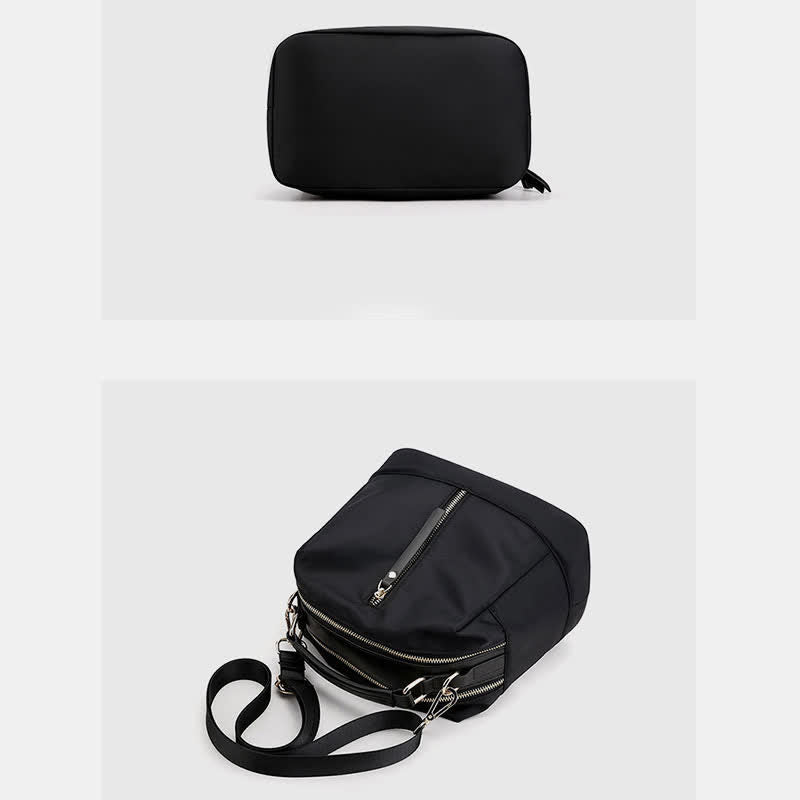Kleine Umhängetasche mit Doppelreißverschluss, Handtasche für Damen, leichte Geldbörse
