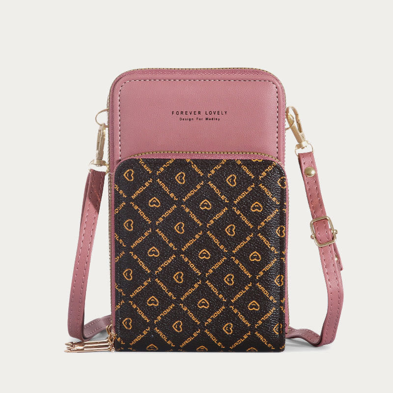 Handytasche für Damen, mehrere Farben, berührbarer täglicher Lederclip