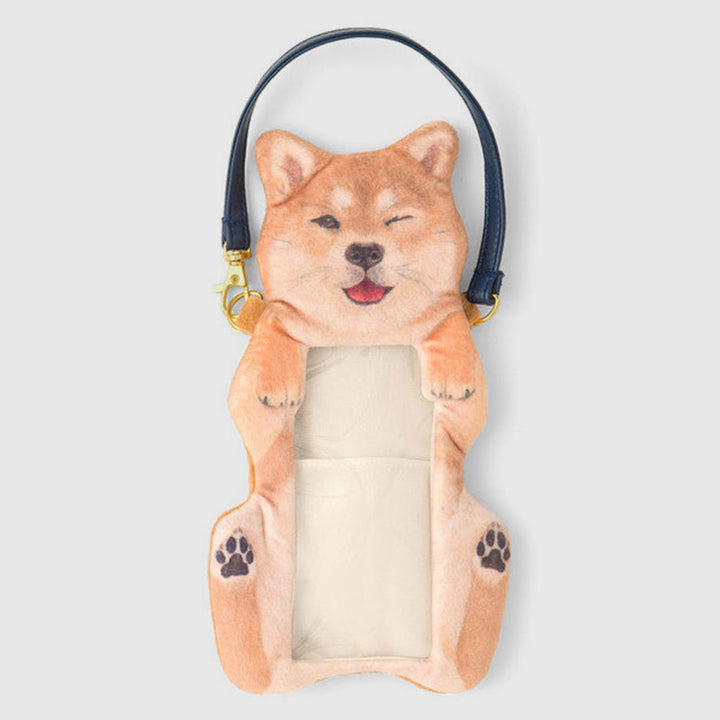 Handytasche für Damen, süßer Shiba Inu, transparenter Touchscreen