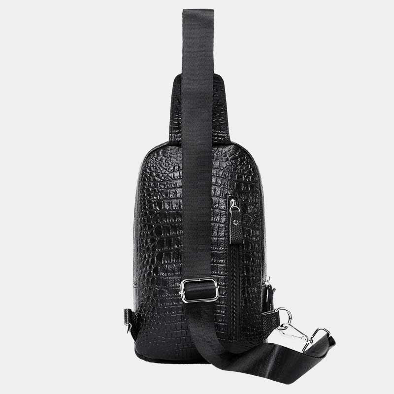 Krokodilmuster, modische Luxus-Schultertasche aus Rindsleder für Männer