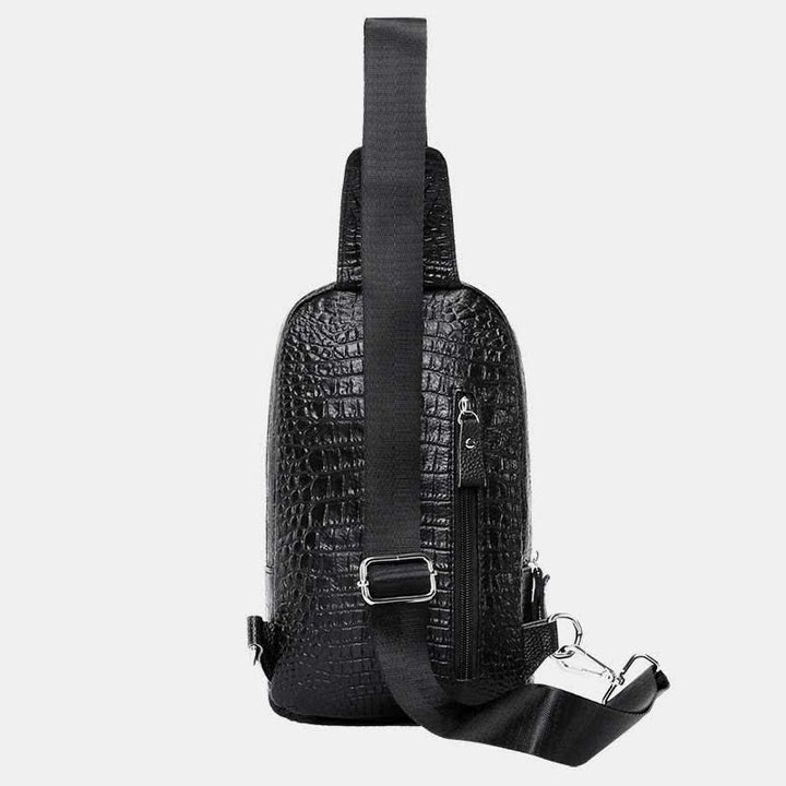 Krokodilmuster, modische Luxus-Schultertasche aus Rindsleder für Männer