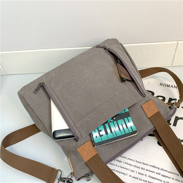Große Tragetasche aus Canvas für Damen, zum Einkaufen und Reisen