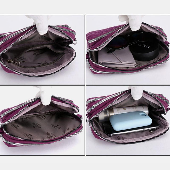 Umhängetasche mit großem Fassungsvermögen und mehreren Taschen