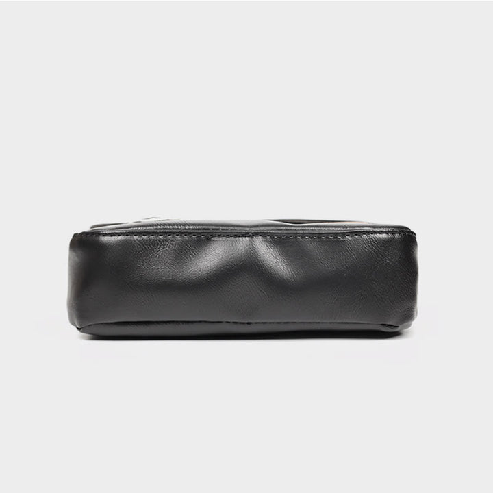 Umhängetasche für Männer Nieten PU Leder kleine Schultertasche
