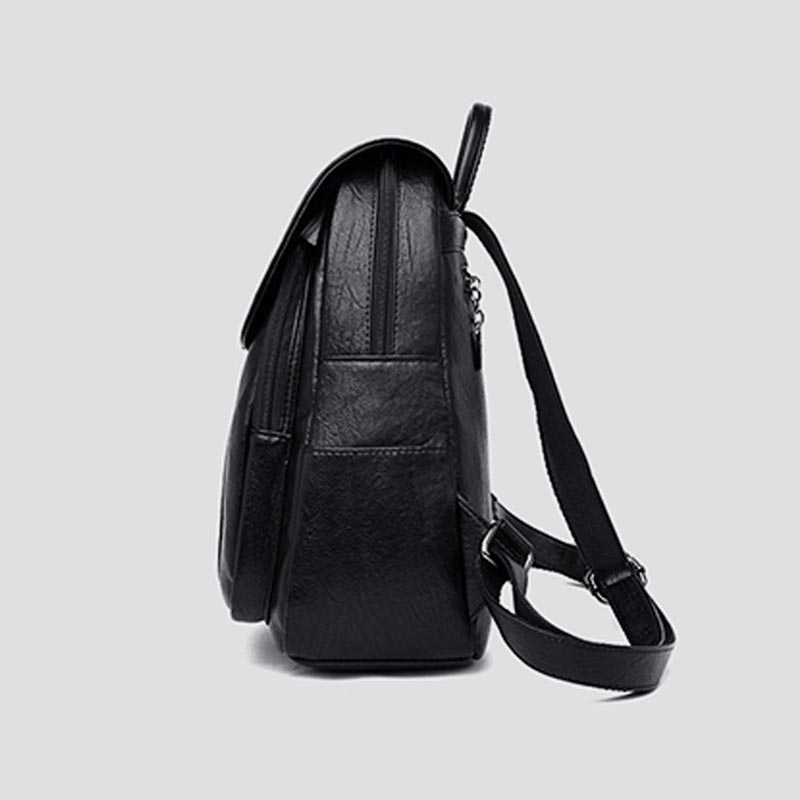 Kleiner Rucksack für Damen, weiches PU-Leder, lässiger Tagesrucksack