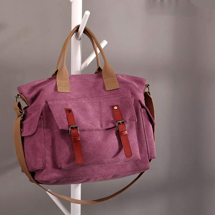 Große Kapazität Damen Canvas Tote Casual Crossbody Schulter Handtaschen Messenger Bag
