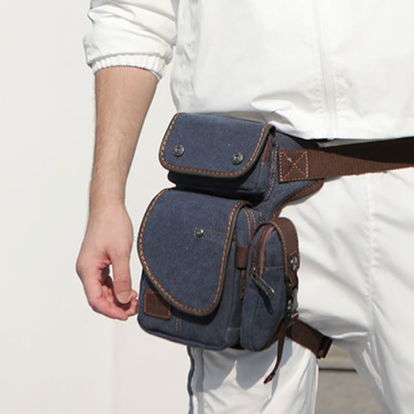 Beintasche für Männer, langlebige vertikale Outdoor-Sport-Canvas-Tasche