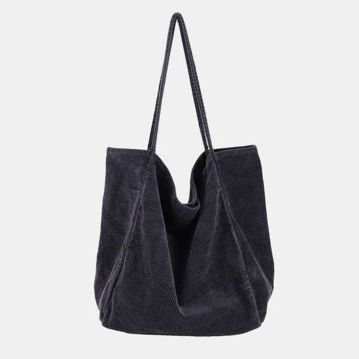 Extra große Cord-Tragetasche, lässige Einkaufstasche, Schulterhandtasche