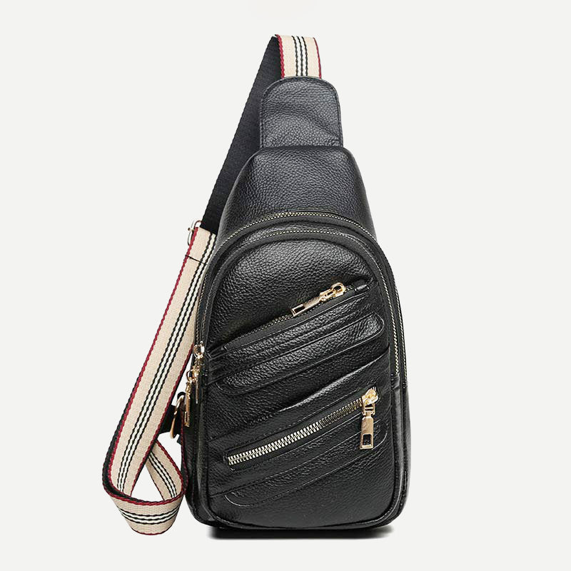 Sling Crossbody Rucksack Weiche Leder Schultertasche mit verstellbarem Riemen