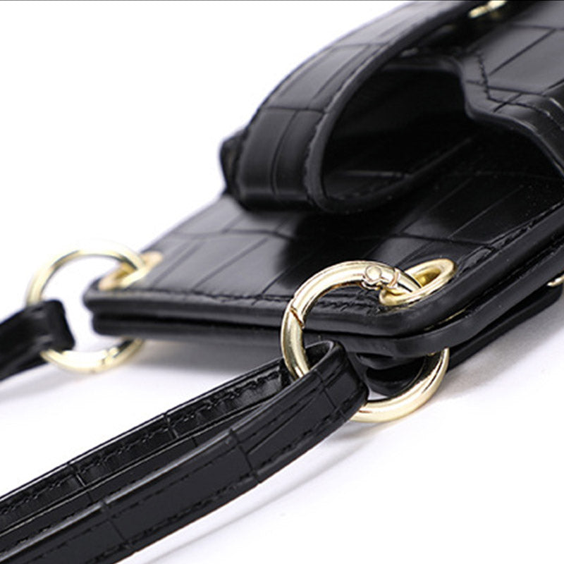 Umhängetasche aus Leder für Damen, universelle Handytasche mit Kartenfächern