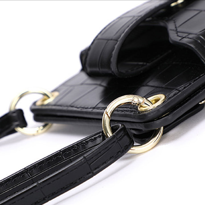 Umhängetasche aus Leder für Damen, universelle Handytasche mit Kartenfächern