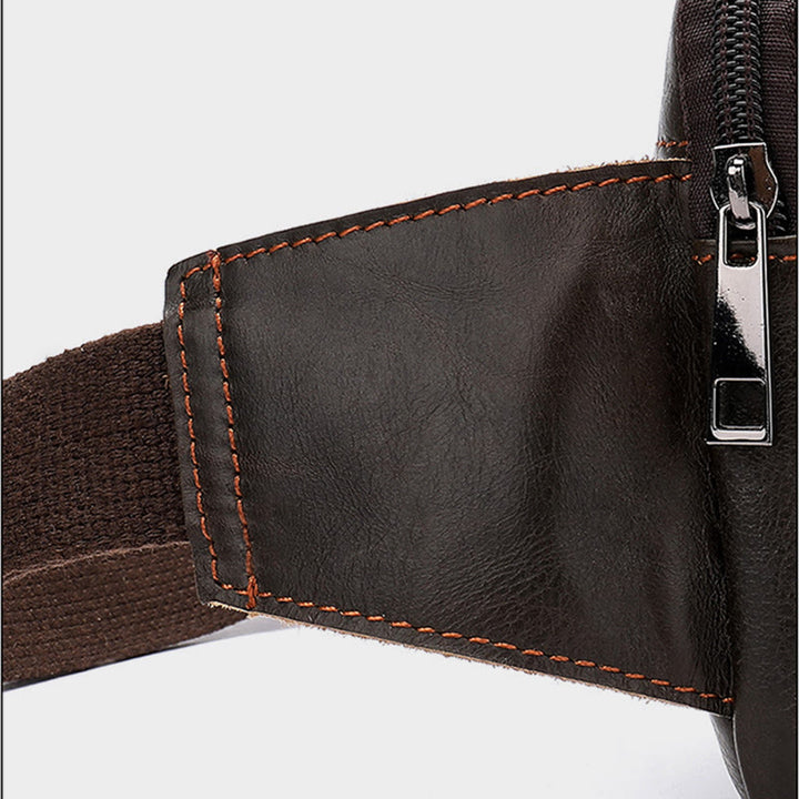 Hüfttasche für Herren, Rindsleder, Outdoor, Laufen, Umhängetasche