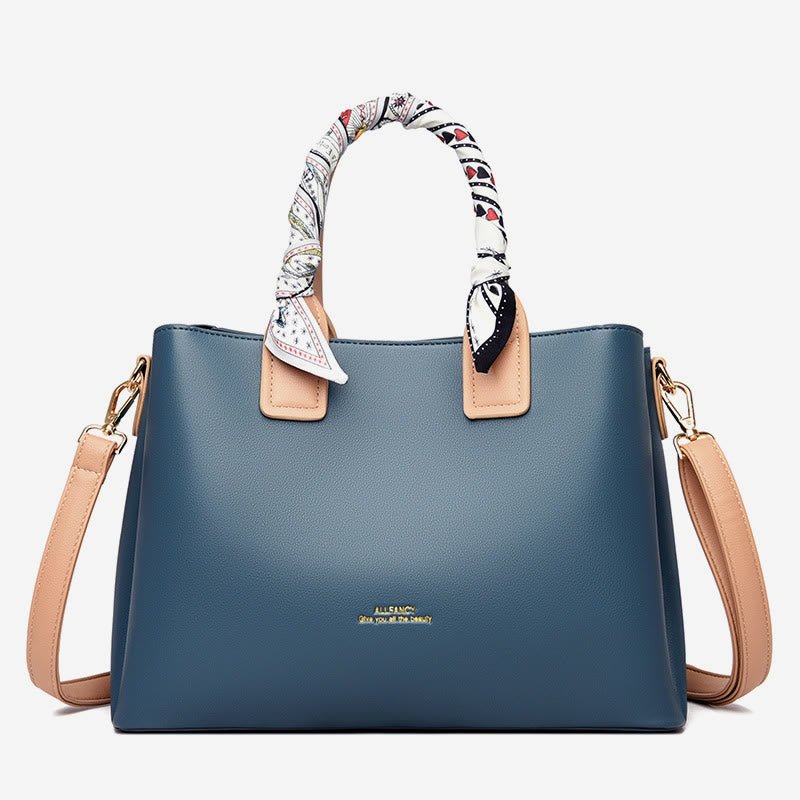 Elegante Handtasche für Damen, abnehmbarer Seidengriff, Umhängetasche für Damen