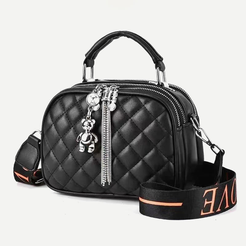Tasche mit Griff oben für Damen, mehrlagige Umhängetasche mit großem Fassungsvermögen