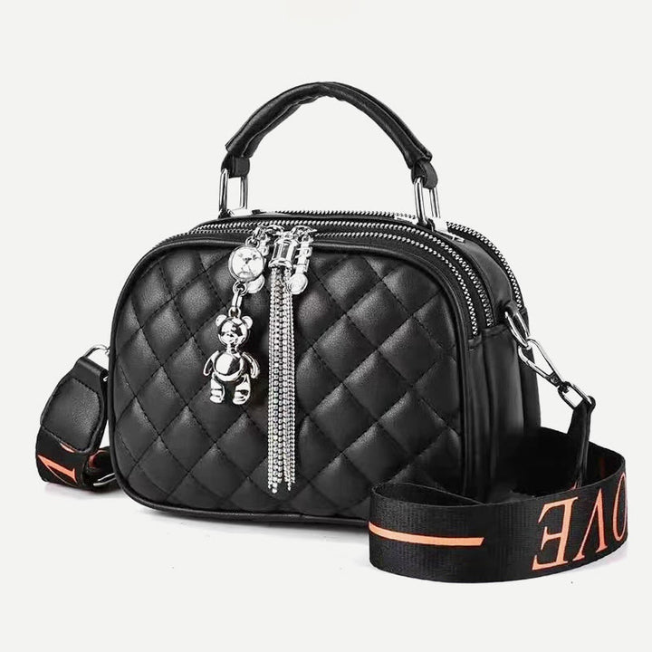 Tasche mit Griff oben für Damen, mehrlagige Umhängetasche mit großem Fassungsvermögen