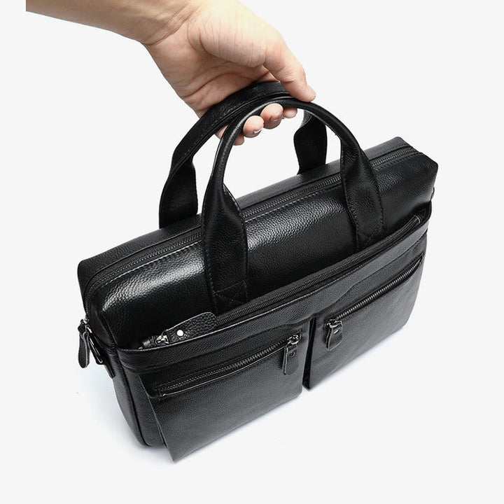 Business Aktentasche Messenger Bag für Herren aus echtem Leder Laptoptasche
