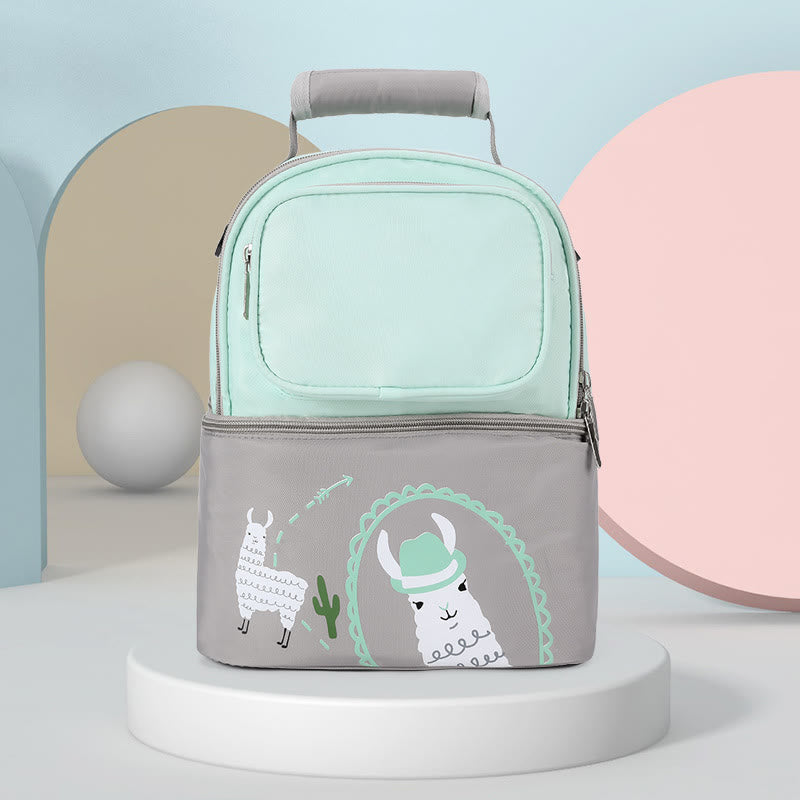 Mamatasche für Frauen Cartoon Multifunktionaler Outdoor-Rucksack mit zweilagigem Design