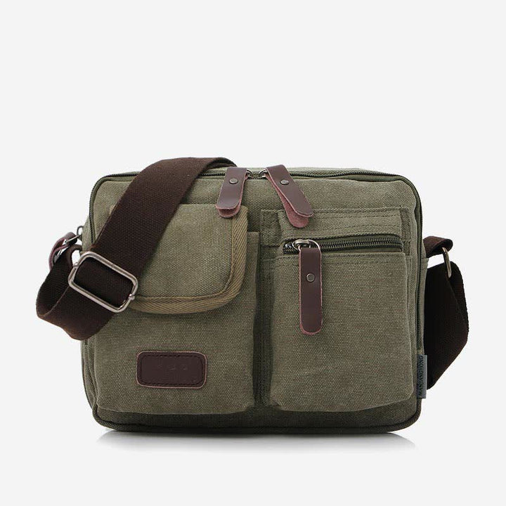 Retro Herren Canvas Messner Bag Casual Satchel Umhängetasche Schultertasche
