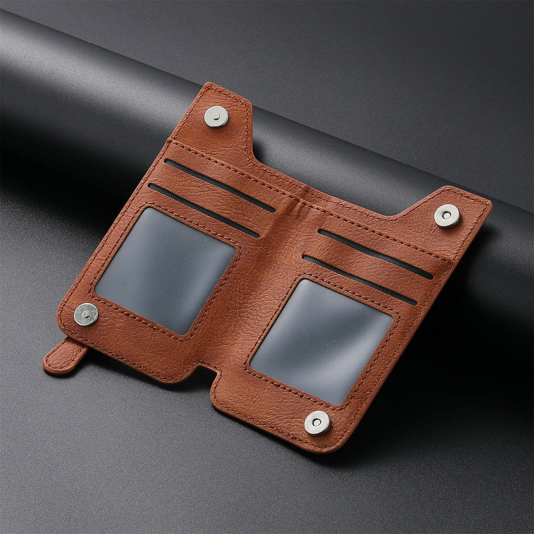 Brieftasche für Telefon Creative Stick Clamshell Style Zurück Kartenhalter