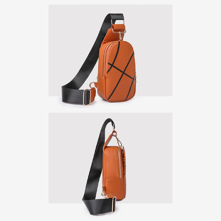 Schultertasche für Damen, Outing Sports Printing, Umhängetasche aus Leder