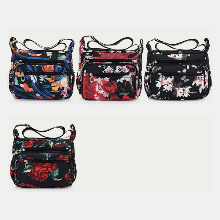 Damen Umhängetasche Multi-Pocket Nylon Schulter Handtasche Geldbörsen Reisetaschen