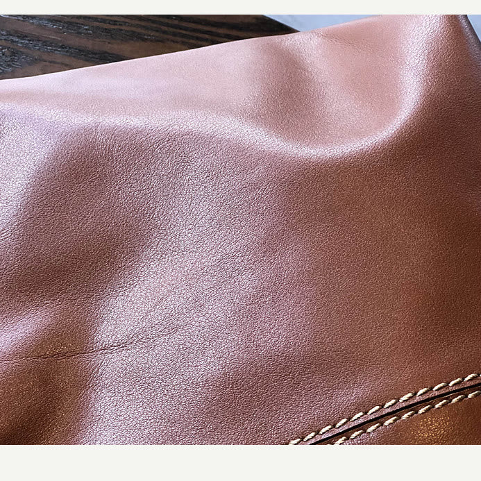 Tragetasche aus echtem Leder für Damen, lässige Schultertasche mit Umhängegurt