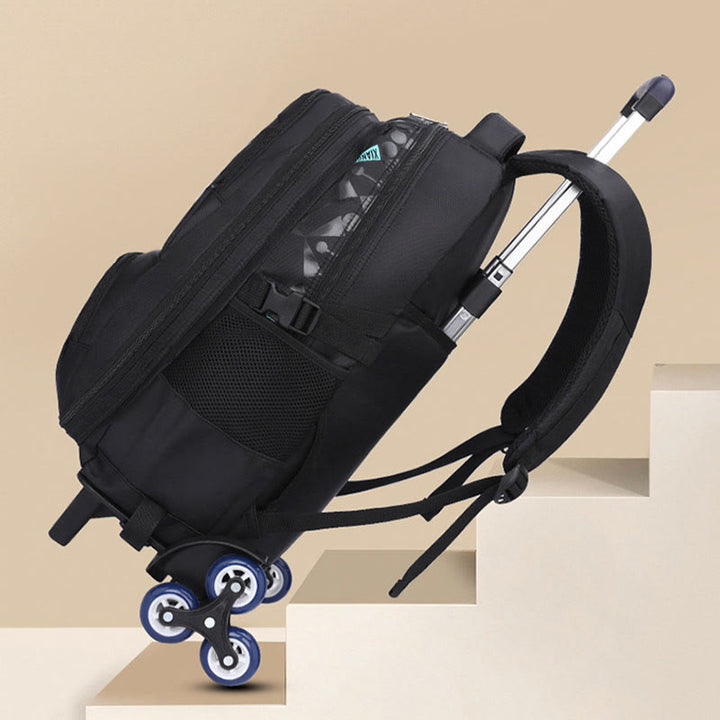 Rolling Wheels Rucksack Multifunktionale Reise-Büchertasche für Teenager Studenten