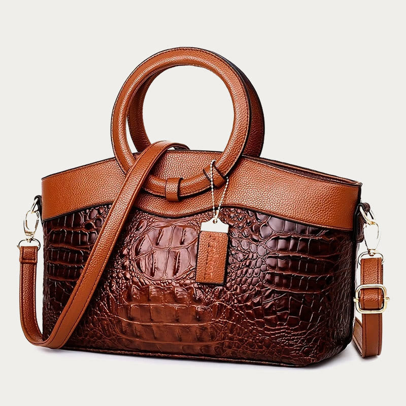 Umhängetasche mit großem Fassungsvermögen und Vintage-Prägung und Henkeltasche