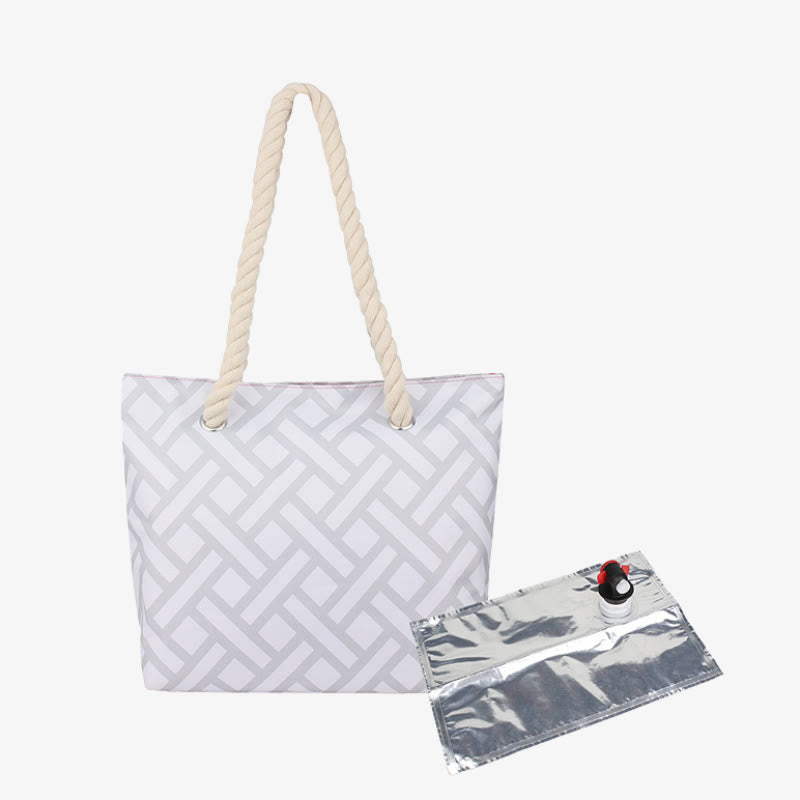 Große Strandtasche, Einkaufstasche, wasserdicht, großer Pool, mit Weinbehälter