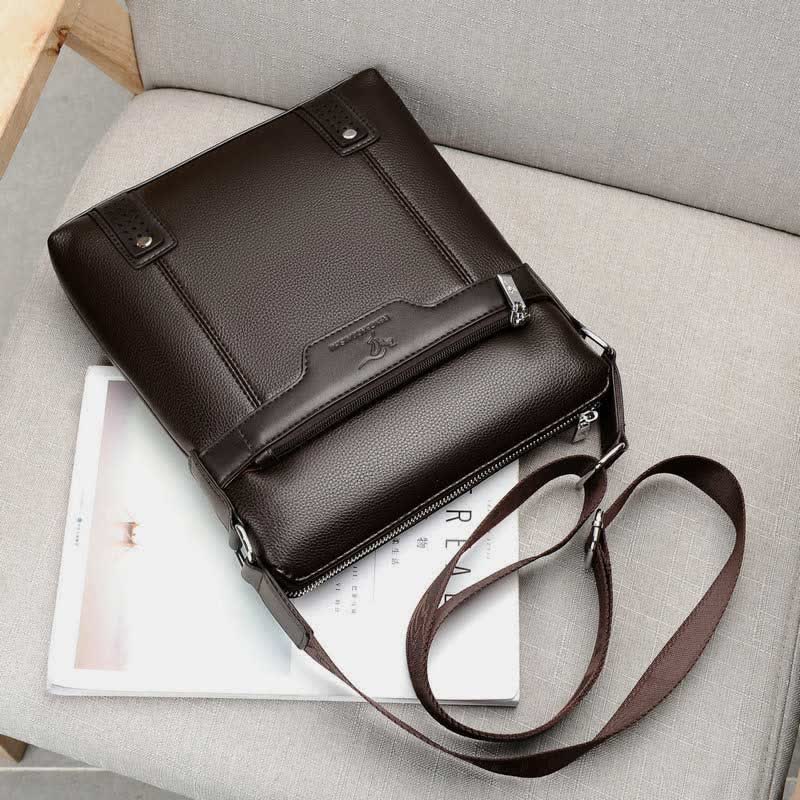 Kleine Umhängetasche aus Leder für Herren, lässige Business-Handtasche, Umhängetasche