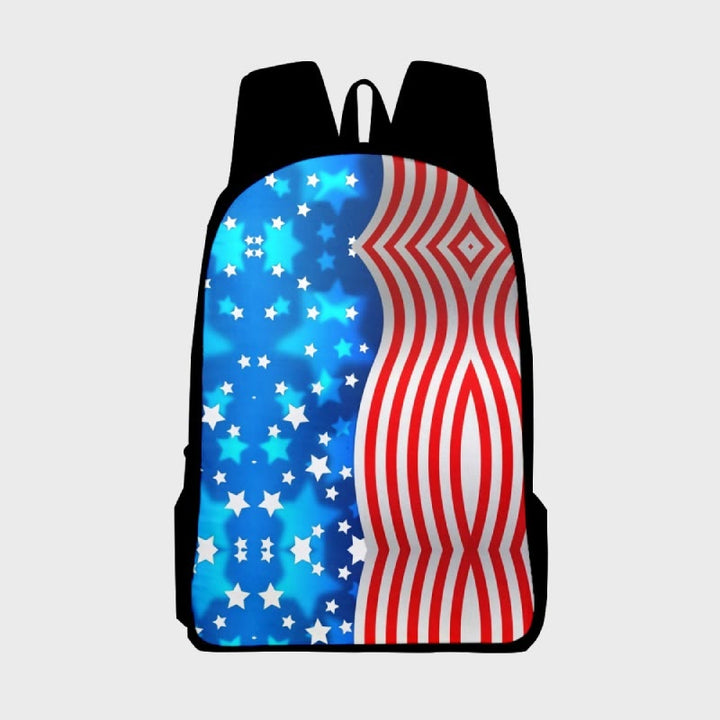 Rucksack mit amerikanischem Flaggen-Print für Teenager, Reisen, Wandern, Camping, Tagesrucksack