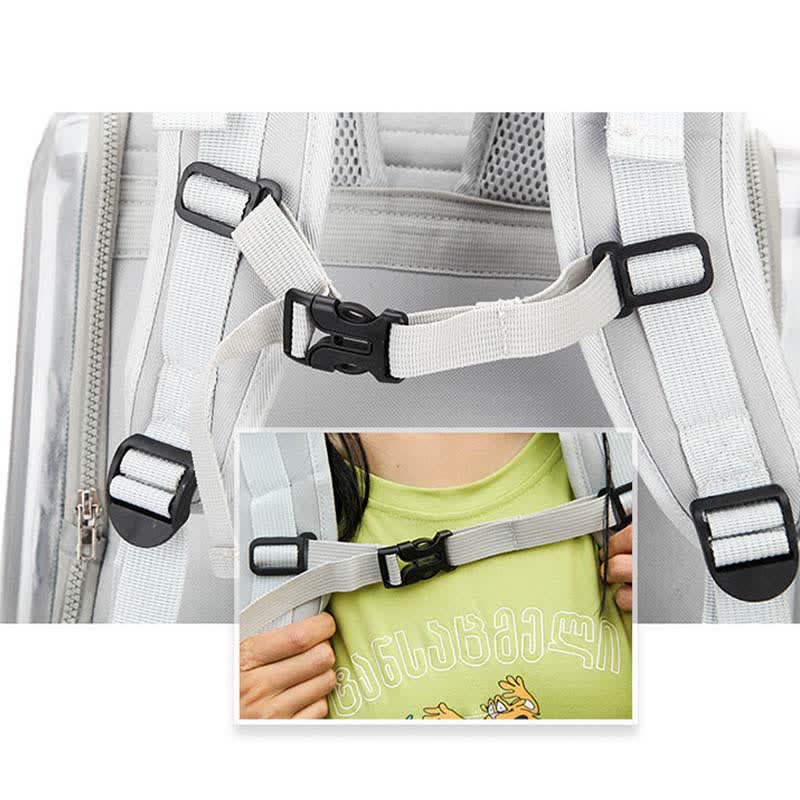 Haustier-Träger-Rucksack, faltbar, mit Blase, Katzen, Welpen, Träger, transparente Raumkapsel